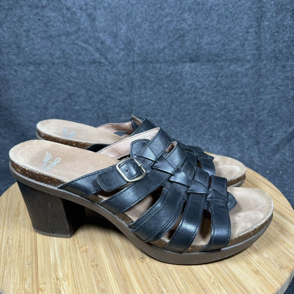 Dansko Black Leather Sandals